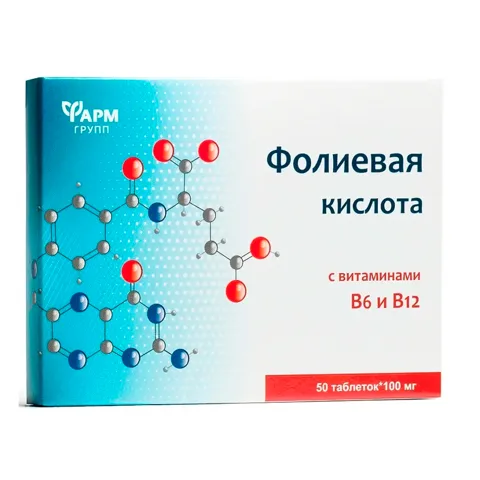 Acid folic, 0,1 g, 50 buc.