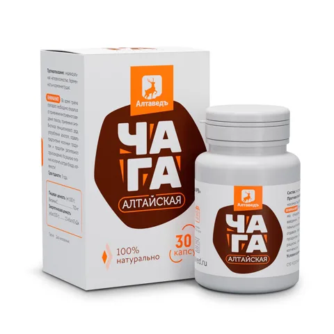 Chaga Naturved nr. 9, 30 capsule de 0,5 g