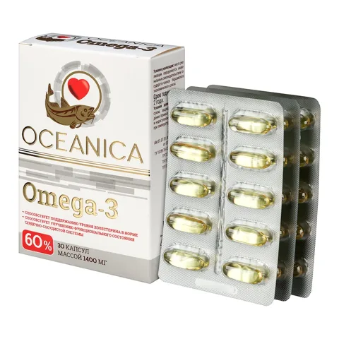 Oceanica Omega-3 60%, 30 capsule de 1400 mg