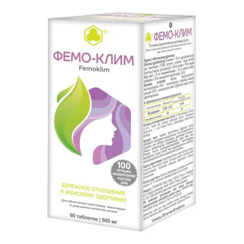 Femo-Klim, supliment alimentar, 60 comprimate de 505 mg